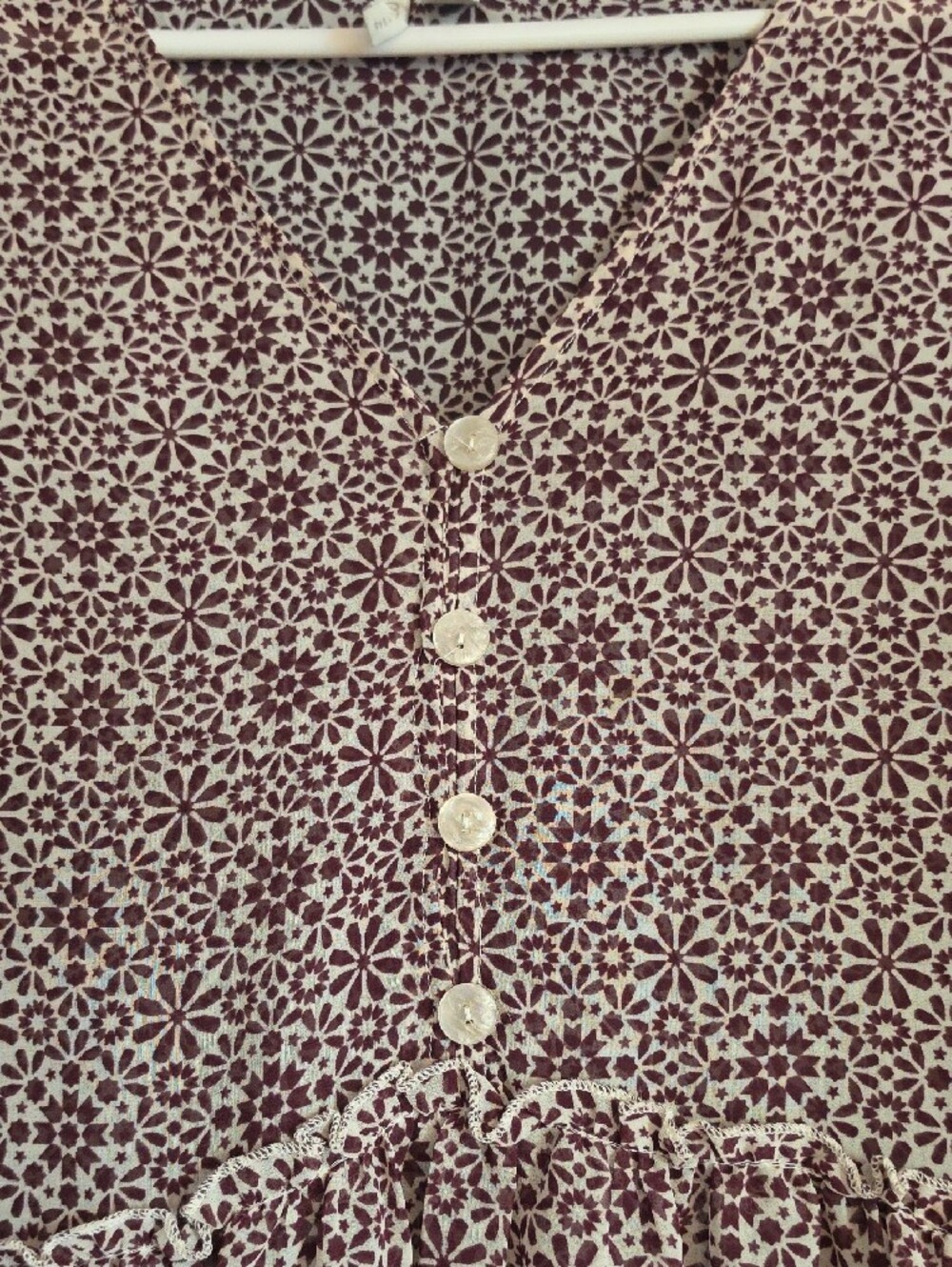 Cato Mixed Floral Peplum Sheet Tunic - Orange & Plum - Picture 5 of 5
